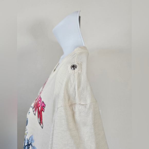 Zadig & Voltaire L'amour Est Declare Graphic Tee Size Large - Picture 6 of 12